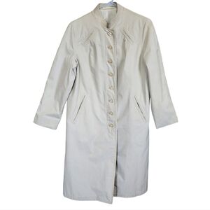 Vintage Misty Harbor Buoy Cloth Trench Coat Size 10 Beige ZePel Rain Repellent